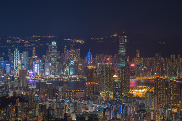 Fototapeta na wymiar Hong Kong cityscape night