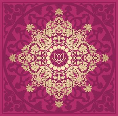 water lily, wedding card design, royal India