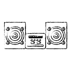 boombox stereo icon over white background. vector illustration