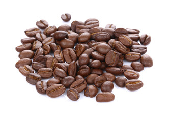 Coffee bean on white background