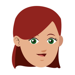 face girl tourist smiling expression vector illustration