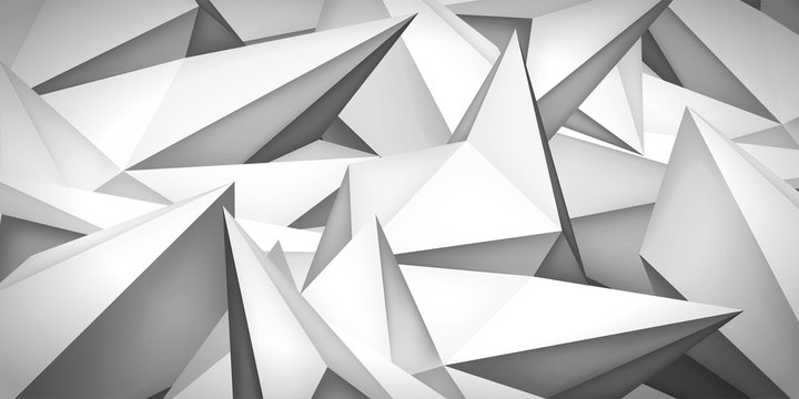 Volume geometric shape, 3d crystal background, abstraction low polygons wallpaper, vector design form