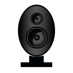 speaker bass icon over white background. vector illustration