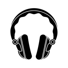 headphone icon over white background. vector illustration