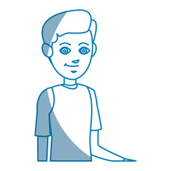 happy teenage boy posing traveler vacation vector illustration