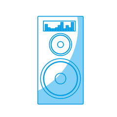 Speaker amplifier icon over white background. vector illustration