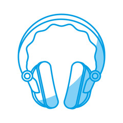 headphone gadget icon over white background. vector illustration