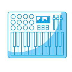 dj turntable icon over white background. vector illustration