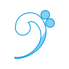 musical note icon over white background. vector illustration