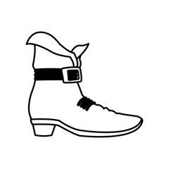 leprechaun boots. happy st. patrick's day celebration line vector illustration