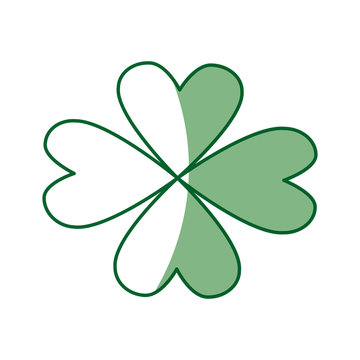 st patricks day celebration four-leaf clover image vector illustration