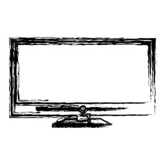 modern television icon over white background. vector illustration