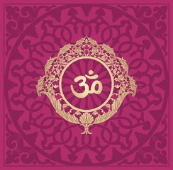 aum syllable, paisley design ,Hinduism, India