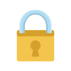 security padlock icon over white background. vector illustration