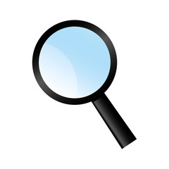 magnifying glass icon over white background. vector illustration