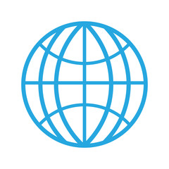 global sphere icon over white background. vector illustration