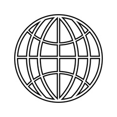 global sphere icon over white background. vector illustration