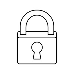 security padlock icon over white background. vector illustration