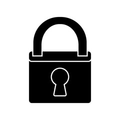 security padlock icon over white background. vector illustration