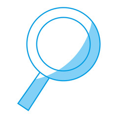magnifying glass icon over white background. vector illustration