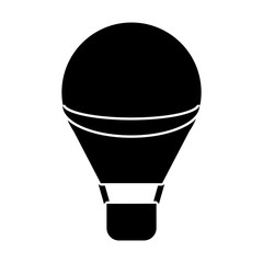 hot air balloon icon over white background. vector illustration