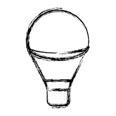 hot air balloon icon over white background. vector illustration