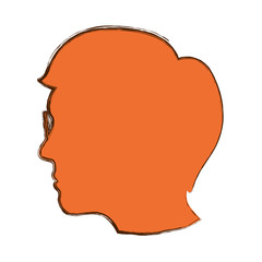 Male head silhouette icon vector illustration graphic design
