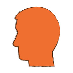 Male head silhouette icon vector illustration graphic design
