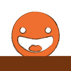 Smile emoticon symbol icon vector illustration graphic design