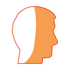 Male head silhouette icon vector illustration graphic design