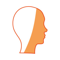 Male head silhouette icon vector illustration graphic design