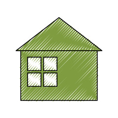 Green building house icon vector illustration graphic design