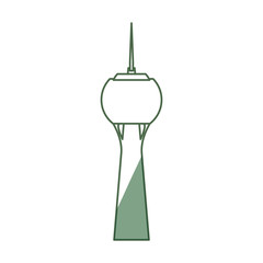 Green building tower icon vector illustration graphic design