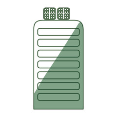 Green building tower icon vector illustration graphic design