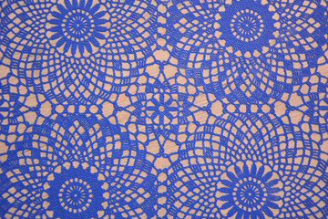 background blue lace doily