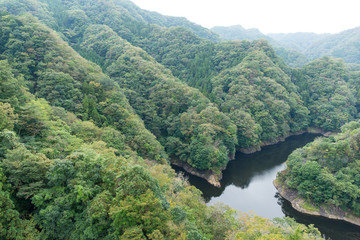 Fototapeta na wymiar Ryujin Valley in Japan
