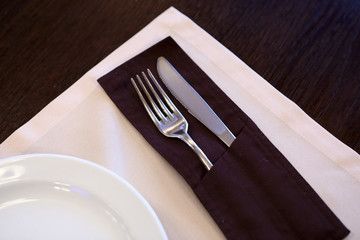 Cutlery on table