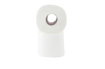 two toilet rolls of white color