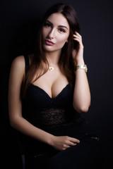 Fototapeta premium Beauty portrait of elegant young woman.