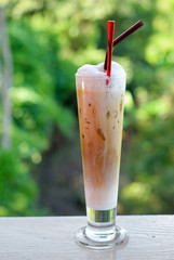 Cold coffee drink with ice