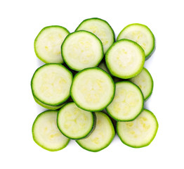 Zucchini on a white background