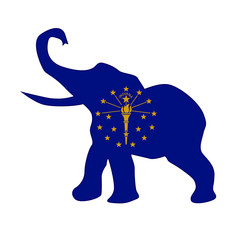 Indiana Republican Elephant Flag