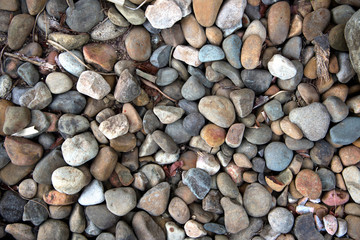 Background is texture or wallpaper of pebbles
