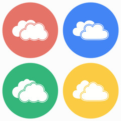 Clouds sky icon set.