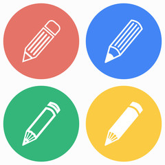 Pen icon set.