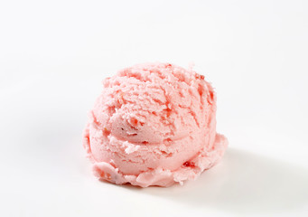 scoop of pink ice cream