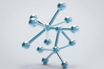 blue metal molecule structure