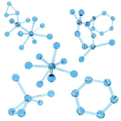 blue metal molecule structure