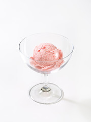 scoop of pink ice cream