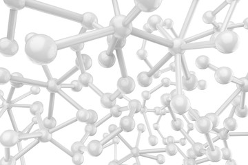 white molecule structure